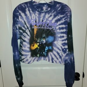 PRINCE Tie Dye Long Sleeve Crop Top